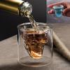 25ml Transparent Crystal Skull Head Glass Cup Bar Club Fashion Double Layer Wine Glass