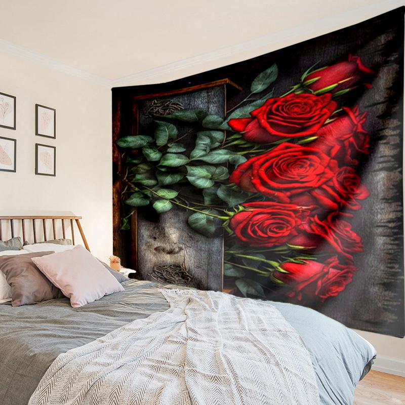 Gothic Rose Artwork Tapestry Room Decoration Wall Hanging for Living Room Bedroom, dormitory, Birthday and Christmas gifts