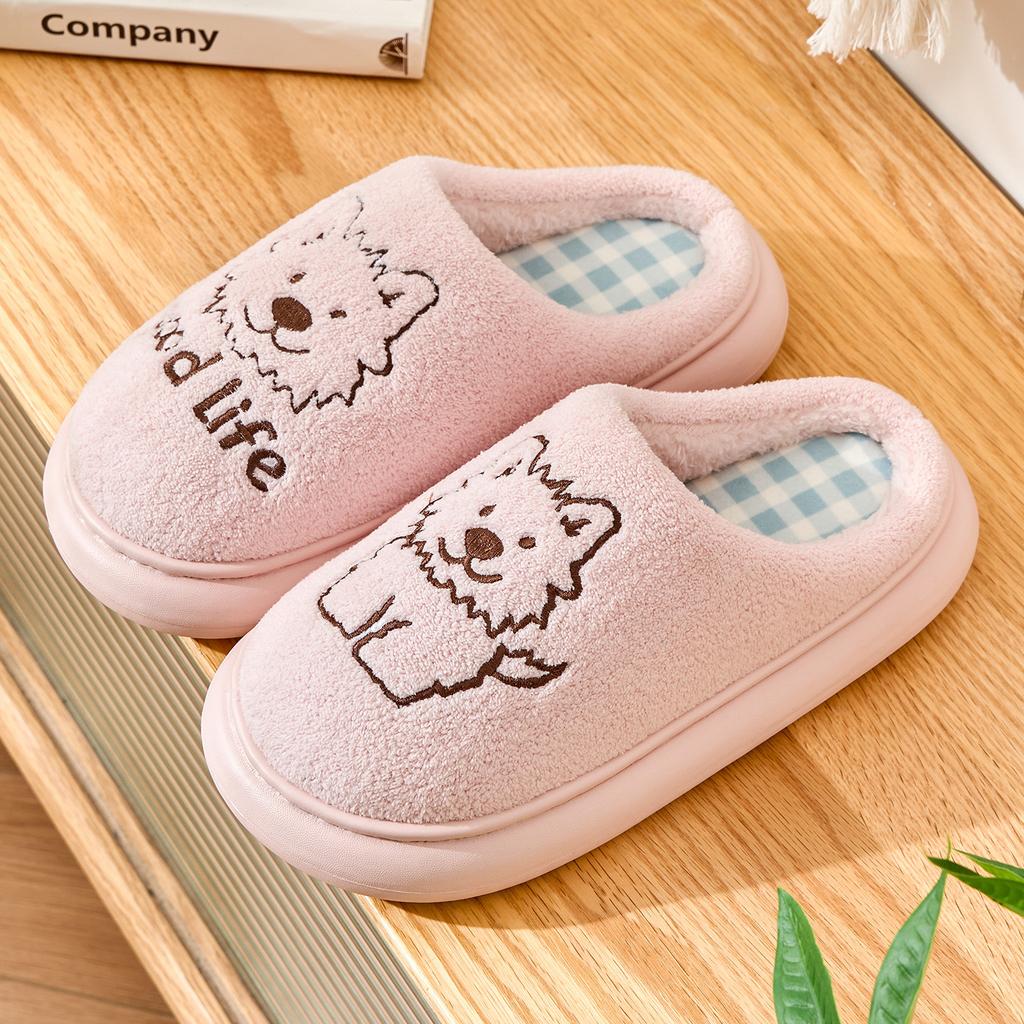 Cute Cartoon Cotton Slippers 2025 Winter New Indoor Home Plush Warm Plush Slippers