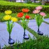 Flower Solar Lamp Outdoor Garden Decoration IP65 Waterproof Long Lighting Time Automatic Charging Color Changing Solar