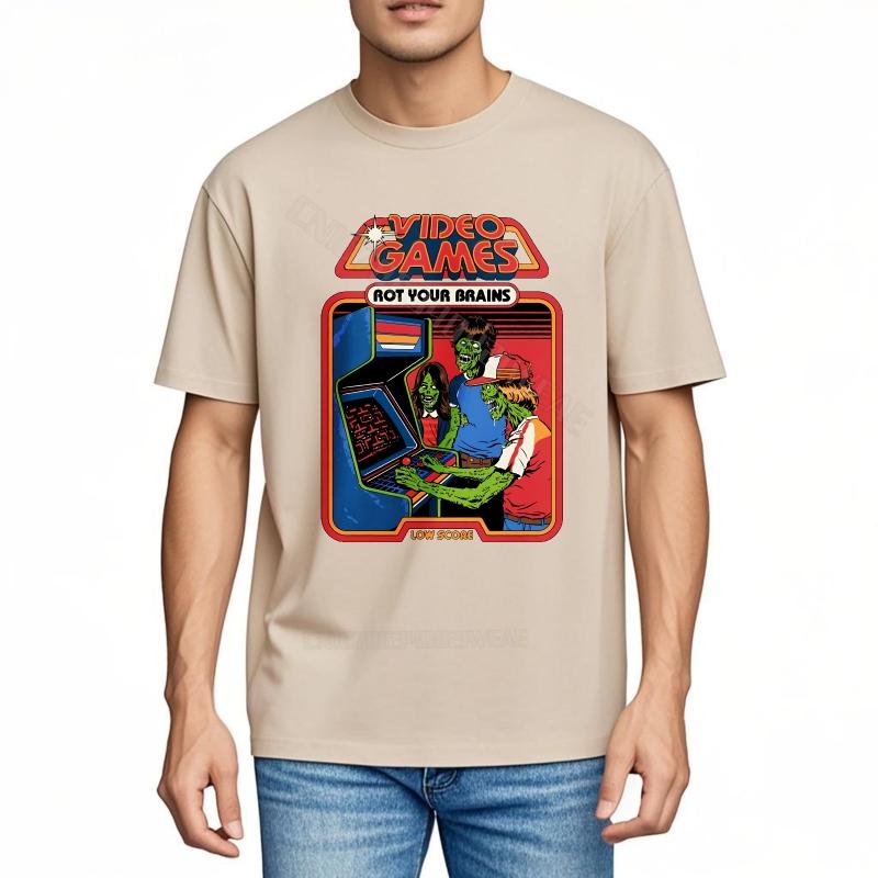 T Shirt Unisex Comfortable Casual Tee Video Games Got Your Brains Fashion Big Size Tee Shirt Classic Short Sleeve Shirt Short