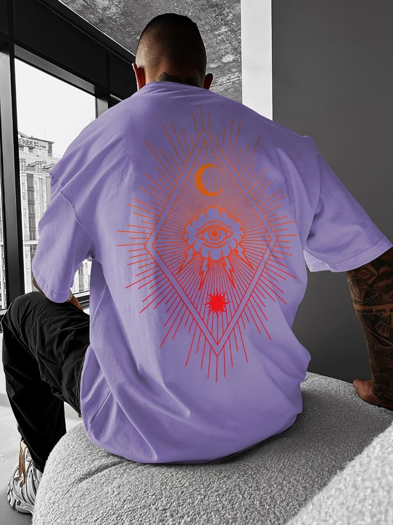 Y2k Mysterious Wind Moon Sun Geometric Eyes 3d Printout Breatha Quickdry Unisexs Outdoor Casual Comfortable Parentchild Clothing