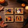 Spooky Pumpkin Badge Retro TV Brooch for Halloween, Ghost Black Cat Crow Cartoon Pin Badge, Holiday Lapel Sweaters Jackets Scarves Decoration