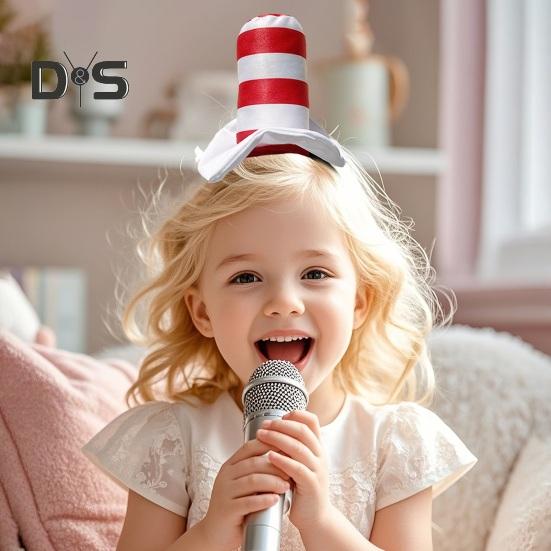 1/2 шт. Доктор. Suess Hat Cat Headband Red White Striped Hat Dr. Костюмы Suess Book Персонаж Школьная вечеринка на Хэллоуин Косплей Аксессуары
