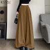 Women Casual Elastic Waist Loose Wide Leg Pants