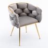 Luxurious, Modern Accent Chair, Vanity Chair with Metal Frame for Bedroom, Living Room, Dining Room, Set of 2