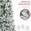 182.88cm Christmas Tree with 479 Snow-Covered Branches, Tall and Narrow Design with Folding Base, Green