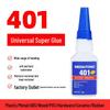 401 Quick-Drying Universal Glue for Plastic, Rubber, PVC, Metal, Ceramic, ABS, Soft & Hard Surfaces - 20g Instant Adhesive