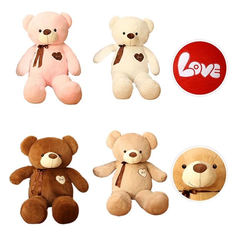 Genuine Teddy Bear Plushie With Silk Ribbon Perfect Gift For Baby Showers And Birthdays
