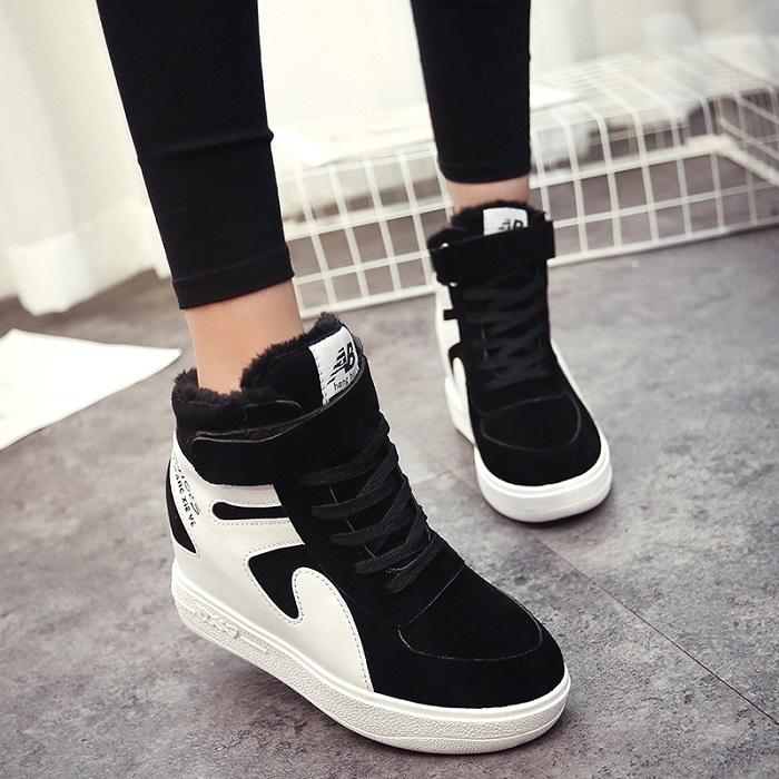 Новые брендовые дизайнерские женские зимние ботинки, увеличивающие рост, повседневные женские ботильоны для женщин из кожи X1120 35