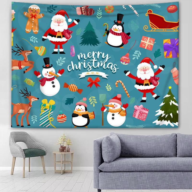 Рождественский фон, ткань, подвесная ткань, прикроватный гобелен для девочек, настенная ткань для общежития, подвесная картина