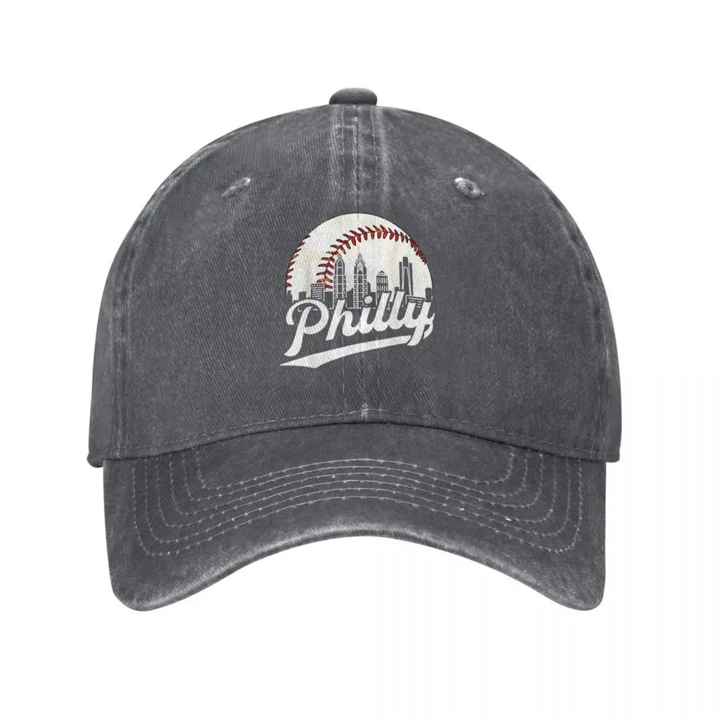 Потертая бейсболка Philly Baseball Lovers в стиле унисекс, винтажная кепка Phillies Denim, шляпа, винтажная кепка для активного отдыха от солнца