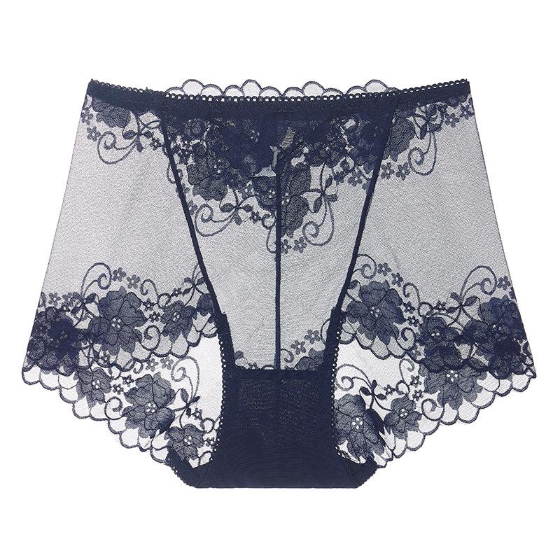 Women's Plus Size Lace Seamless High-Waist Briefs - Breathable & Comfortable