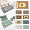1/12 Dollhouse Carpet Multicolor Miniature Weaving Rug Gift Floral Pattern Cup Mat
