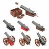 Military WW2 Bricks Parts 2527 Weapon Cannon Base Shells Figure Shooting Cannons with Cannonballs Pirate Boat Land Force Blocks