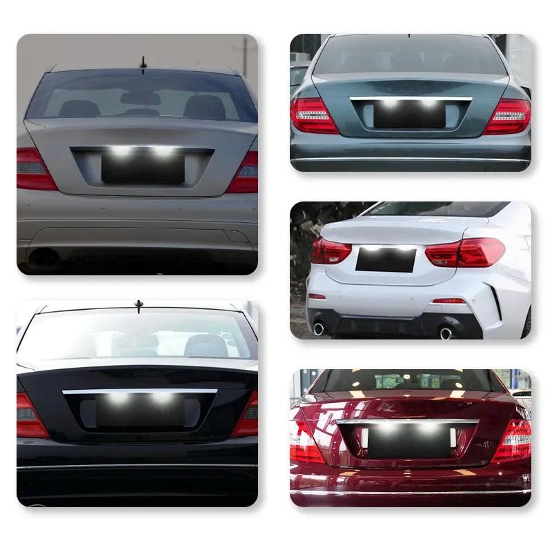 For Mercedes W204 W212 C207 C216 W221 Car Flashing Error Free SMD LED License Plate Light Kit Car License Plate Lights
