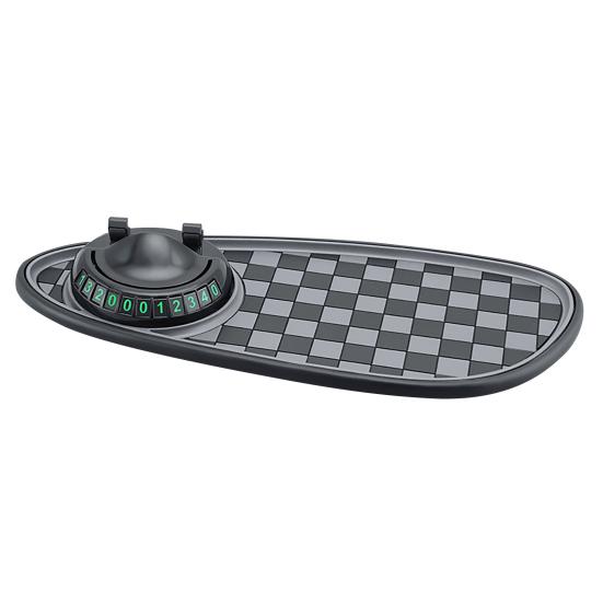Car Anti Slip Pad Car Phone Holder with Night Glow Number Display Rotatable Dashboard Mount for Most Cars And