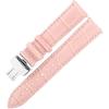 [TONCHARME] Ремешок для часов с тиснением под крокодила, сменный элемент, EASY CLICK, натуральная кожа, кнопочный ремешок для часов с двумя дверцами, 12–24 мм(18мм, розовый)