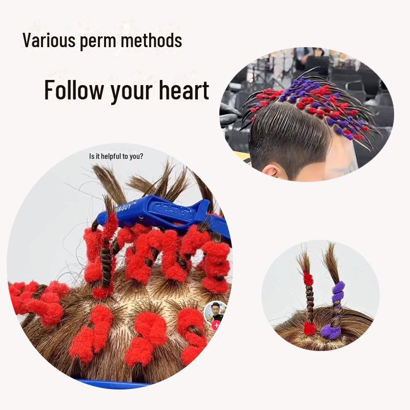 Fireworks Perm Curling Iron: Morgan Root, Black Head, Cold Perm, Fluffy Top.