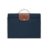 Longchamp Сумка Le Pliage из переработанного холста с кожаной отделкой, Сумка, Сумка-портфель Маленькая Мужская Темно-синий