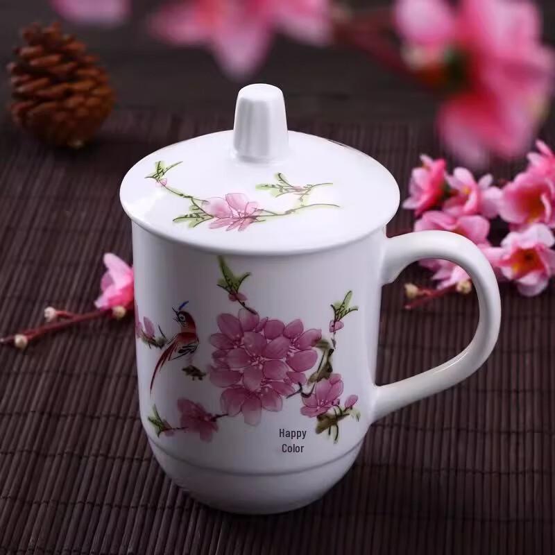 Керамическая чашка с крышкой Moluo Na Tender Angel