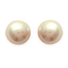 [E4763] - Ivory 'Pearl' Silver Earrings - 8 Mm