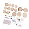 Kids Wooden Painting Crafts Kit Glow in The Dark Wood Slices with Painting Craft Activities Kits