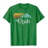 Utah Vintage Mountain Sunset Eighties Retro Graphic TShirt Special Cartoon T Shirt Cotton T Shirt For Unisex Japan Style