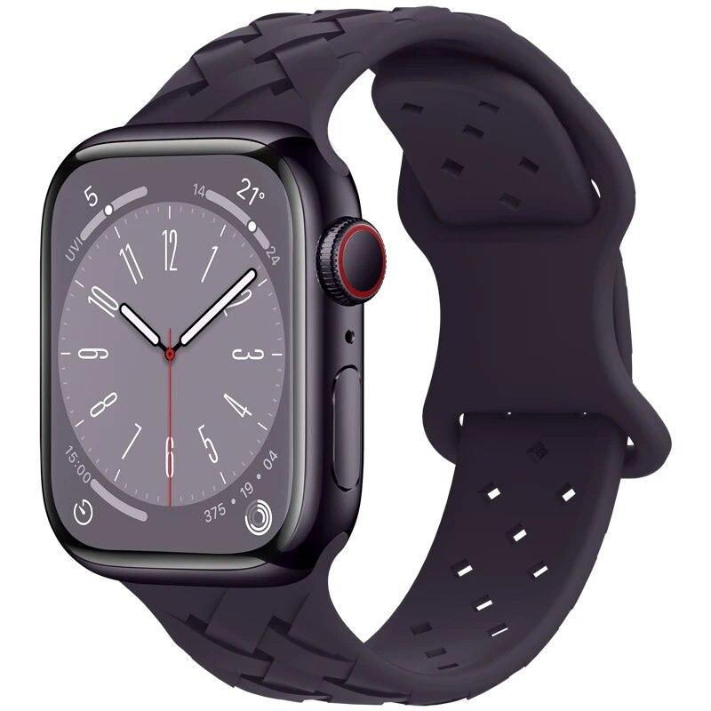 Силиконовый ремешок для Apple Watch Band 44 мм, 45 мм, 49 мм, 42 мм, 41 мм, 40 мм, 38 мм, ремешок для часов Apple Watch, браслет iwatch Series 3, 4, 5, 6, 7, 8, 9 SE Ultra2