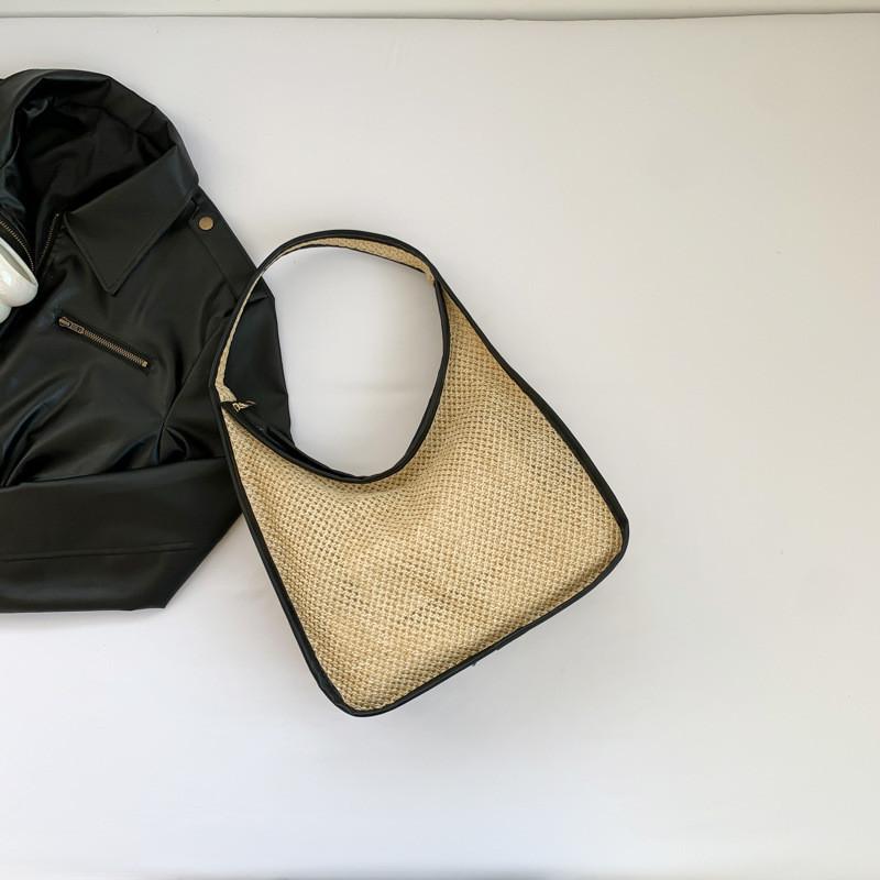 Трендовая повседневная сумка-тоут для женщин Коллекция Весна 2024 в черном, белом, хаки