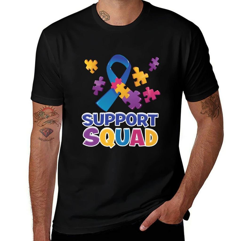 Support Squad Autism Awareness Shirt, Gift For Support Autism T-Shirt T Shirt Personalised T-Shirt