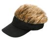 Hair Flare Visor Flare Wig with Hair Bald Wig Sun Visor Golf Fishing Outdoor Joke Goods X Light [DOLCE LUCCI] [Flush (Black Brown)
