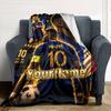 Mbappe Personalized Text Blanket Gift Customizable Blanket Durable Comfort Perfect for Office Sofa Living Room Home Decor Four Seasons Universal