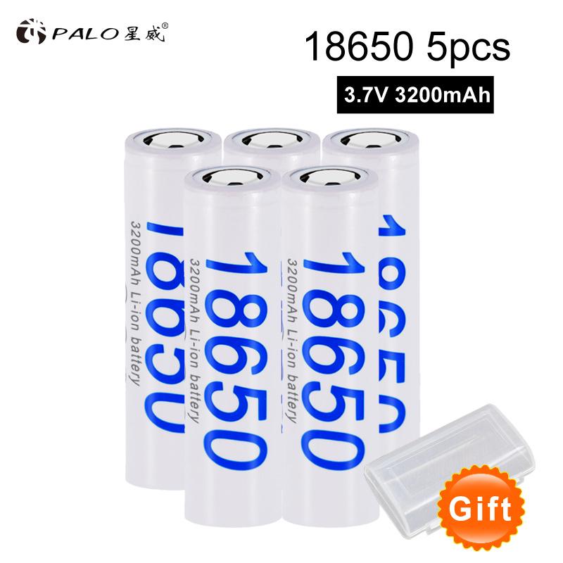 PALO Литиевая батарея 3200 мАч 18650 3,7 В, аккумуляторная батарея для фонарика
