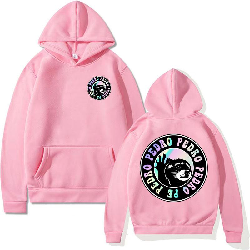 Funny Cute Pedro Raccoon Meme Hoodies Men Women's Clothes Retro Cartoon Sweatshirts Casual Oversized Pullovers Hoodie Streetwear