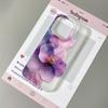 Силиконовый чехол для телефона с фиолетовыми цветами для iPhone 17 Pro Max 16 13 11 15 14 12 17Air 16ProMax 17promax Прозрачный Мягкий чехол Funda