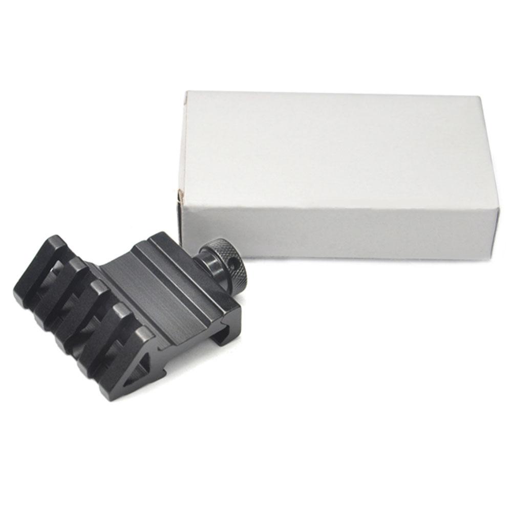 Тактическое быстросъемное боковое крепление со смещением 45 градусов для основания планки Пикатинни 20 мм с винтом-барашком.