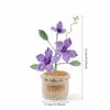 Unique Handwoven Crochet Flowers Potted Realistic Artificial Flowers Clematis Snowflake Yarn Knitted Flower Desktop Decoration