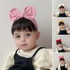 Baby Wig Headband with Bow Design Realistic Simulated Hair Material Secure Elastic Strap Baby Costume Hairband