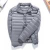 Мужская легкая ультратонкая пуховая куртка короткого фасона для осени/зимы - Повседневная, большого размера, для среднего и молодого возраста