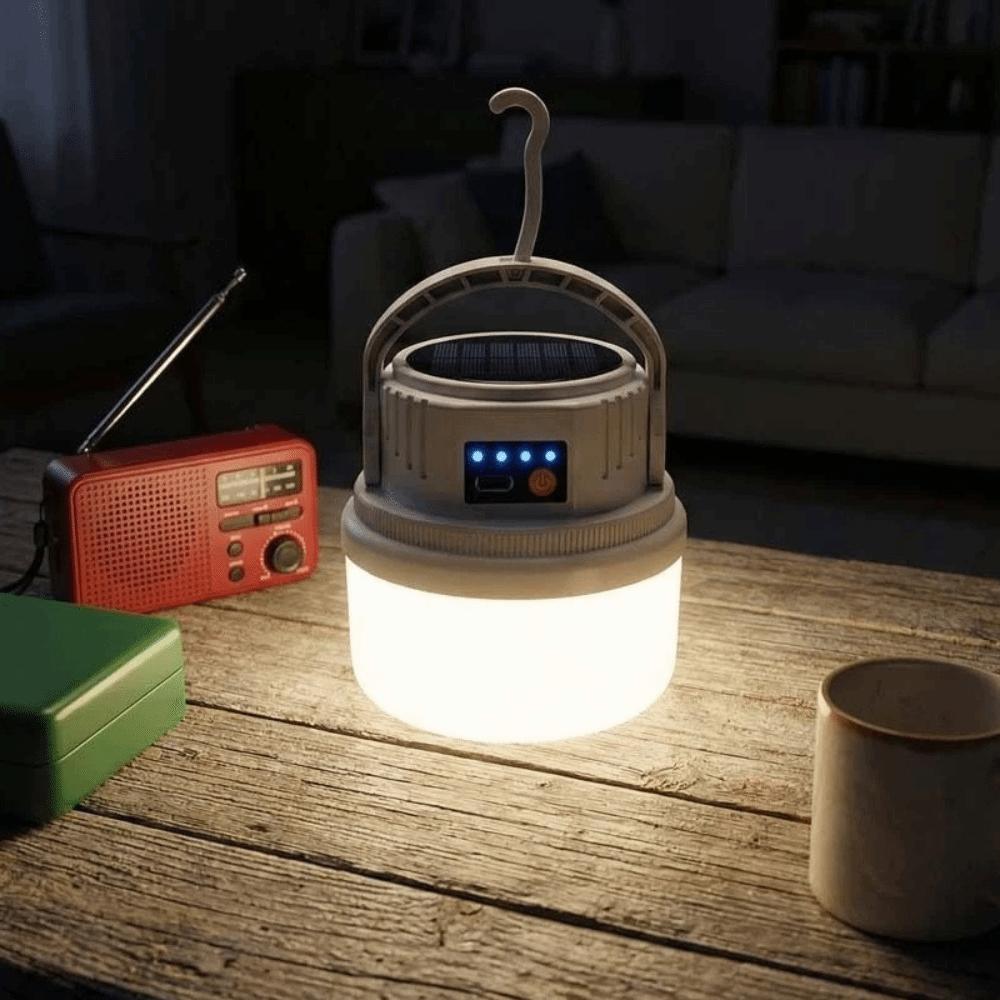 Светодиодный фонарь Светодиодный солнечный кемпинговый фонарь с USB-зарядкой Водонепроницаемые солнечные кемпинговые фонари Ультраяркий ручной дизайн