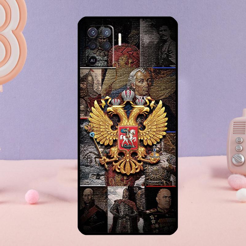 Coat Of Arms Russian CCCP Flag Phone Case For Oppo A38 A18 A58 A78 A98 A79 A40 A60 A80 A16 A76 A96 A15 A74 A94 A54 A77 A17