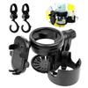 Stroller Drink Holder Smartphone Holder Stroller Bicycle Angle Adjustable Easy Installation Compact Storage Drink Holder 2 Pieces 3IN1 Stroller Hook