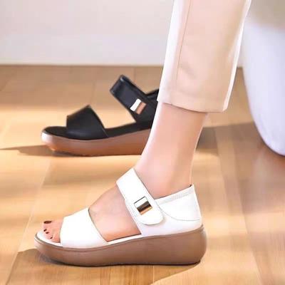 2025 лето новые повседневные мягкие подошвы универсальные туфли-мама на липучках на толстой подошве с увеличением роста женские сандалии сандалии для выхода