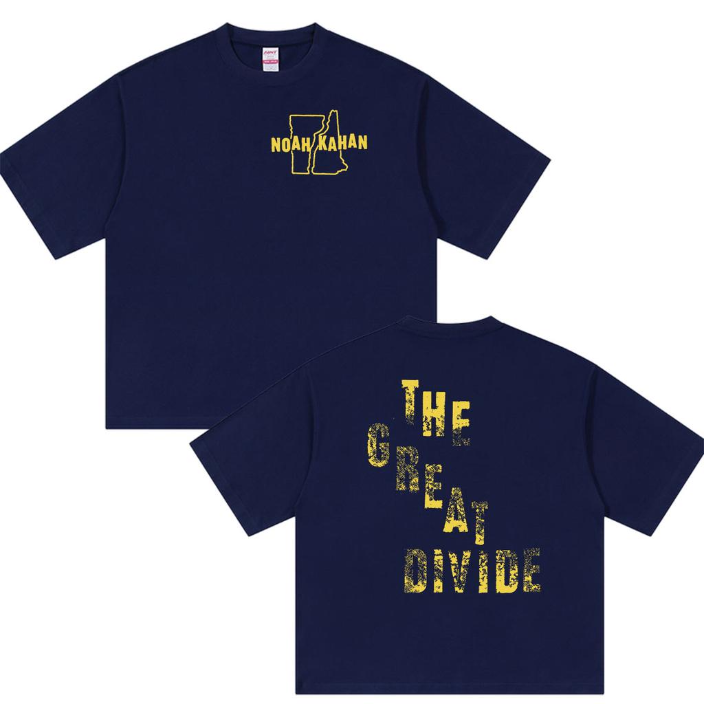 Vintage Noah Kahan The Great Divide Tour 2026 T Shirt Unisexs Hip Hop Fashion Short Sleeve Tshirts100 Cotton Tshirt Streetwear