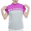 [New Balance] Женская футболка с коротким рукавом и воротником-стойкой (Влагоотводящий, Быстросохнущий, Эластичный) / Базовый слой для гольфа / 012-3166506 022_Серый 0 [S]