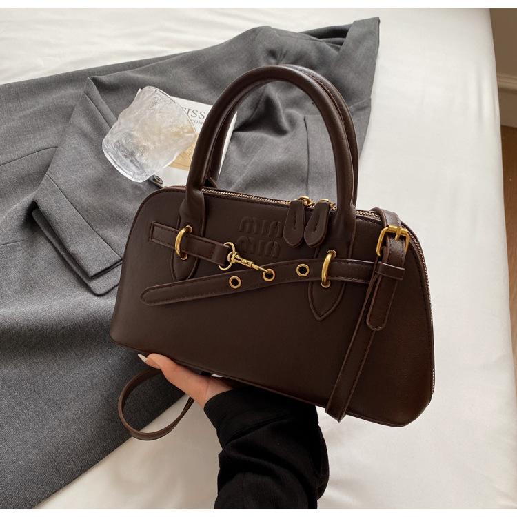 Niche Portable Commuter Bag Women's 2025 New Fashion Retro Shell Bag Simple Large-capacity Messenger Bag
