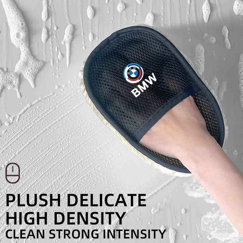 BMW Car Wash Glove Soft for Car Wash Thick Cleaning Detailing Brush sticker For F20 E46 F30 E60 X3 M E70 F40 F10 E39 E36 E87 E90 DA6
