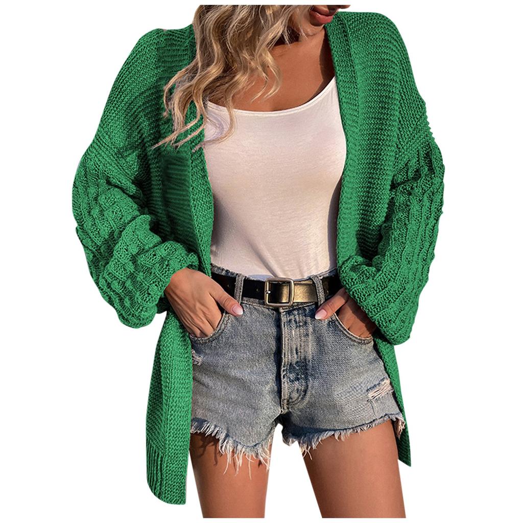 Женская мода вскользь 2022 вязаный однотонный кардиган с капюшоном-свитер пальто