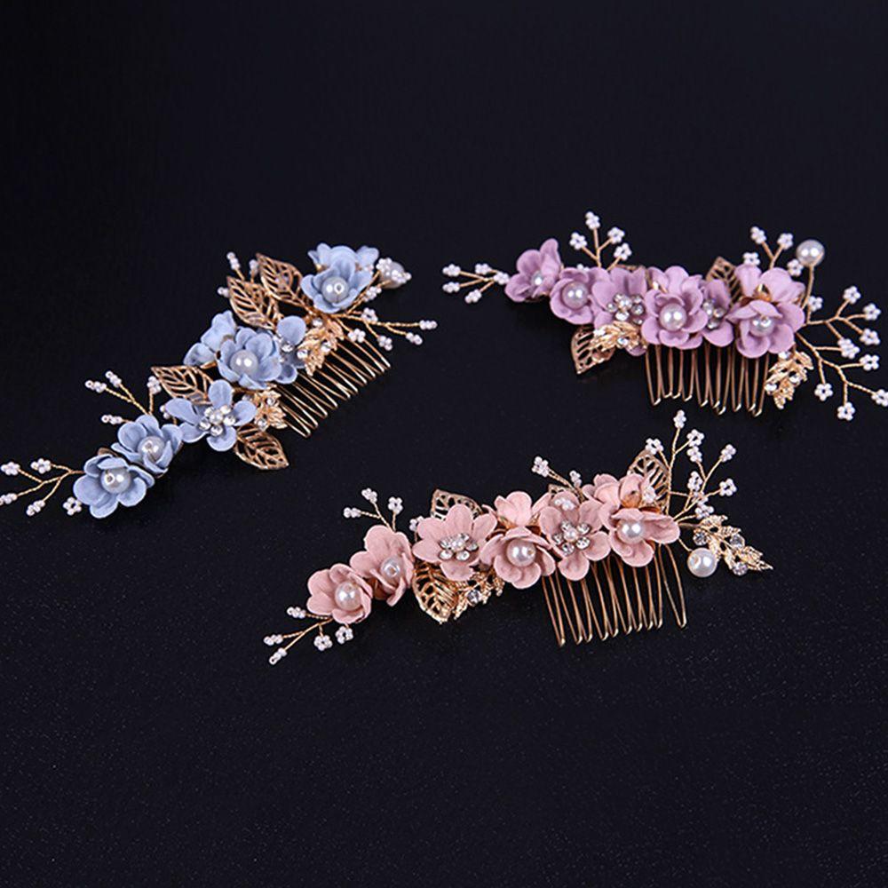 Headpiece Handmade Flower Bridal Wedding Headwear Hair Jewelry Bridal Hair Accessories Hair Comb